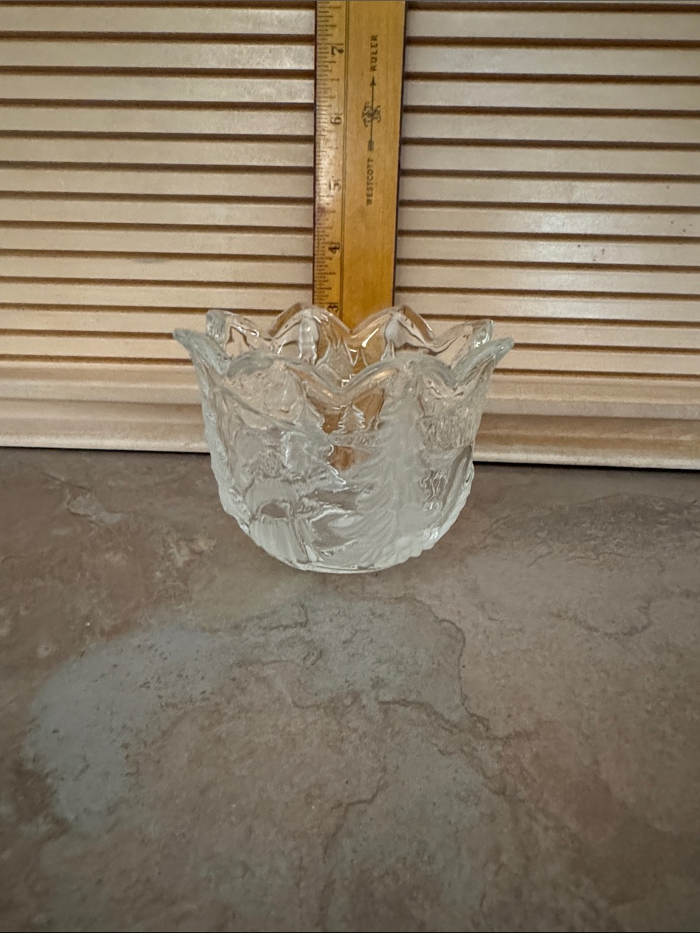 Mikasa Clear Glass  Tea Light Holder
